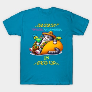 Whiskered Gastronomy: Taco and Sip T-Shirt